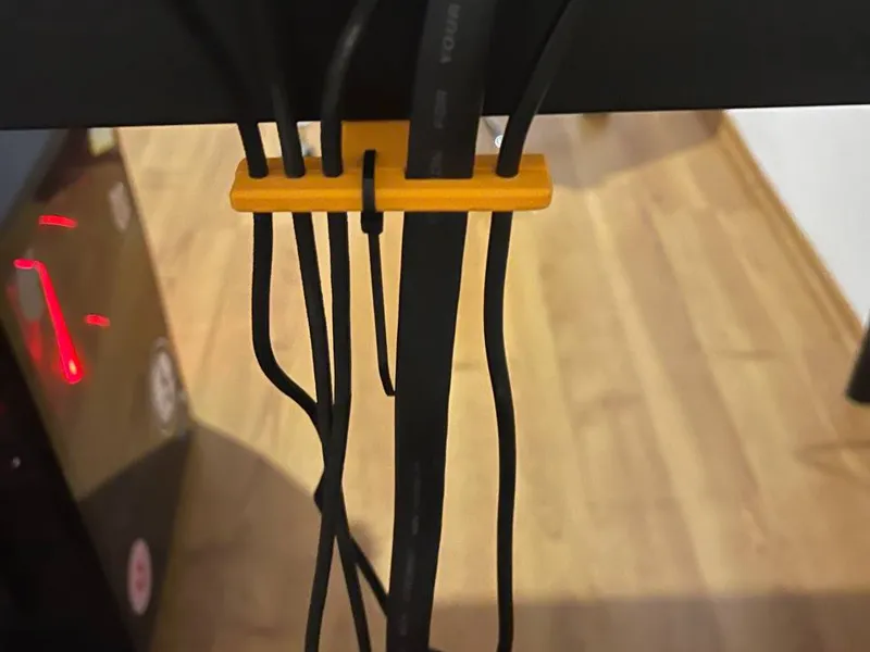 Simple cable manager for ikea table
