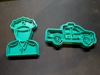 Emporte-pièces et tampons à biscuits police — photo 2