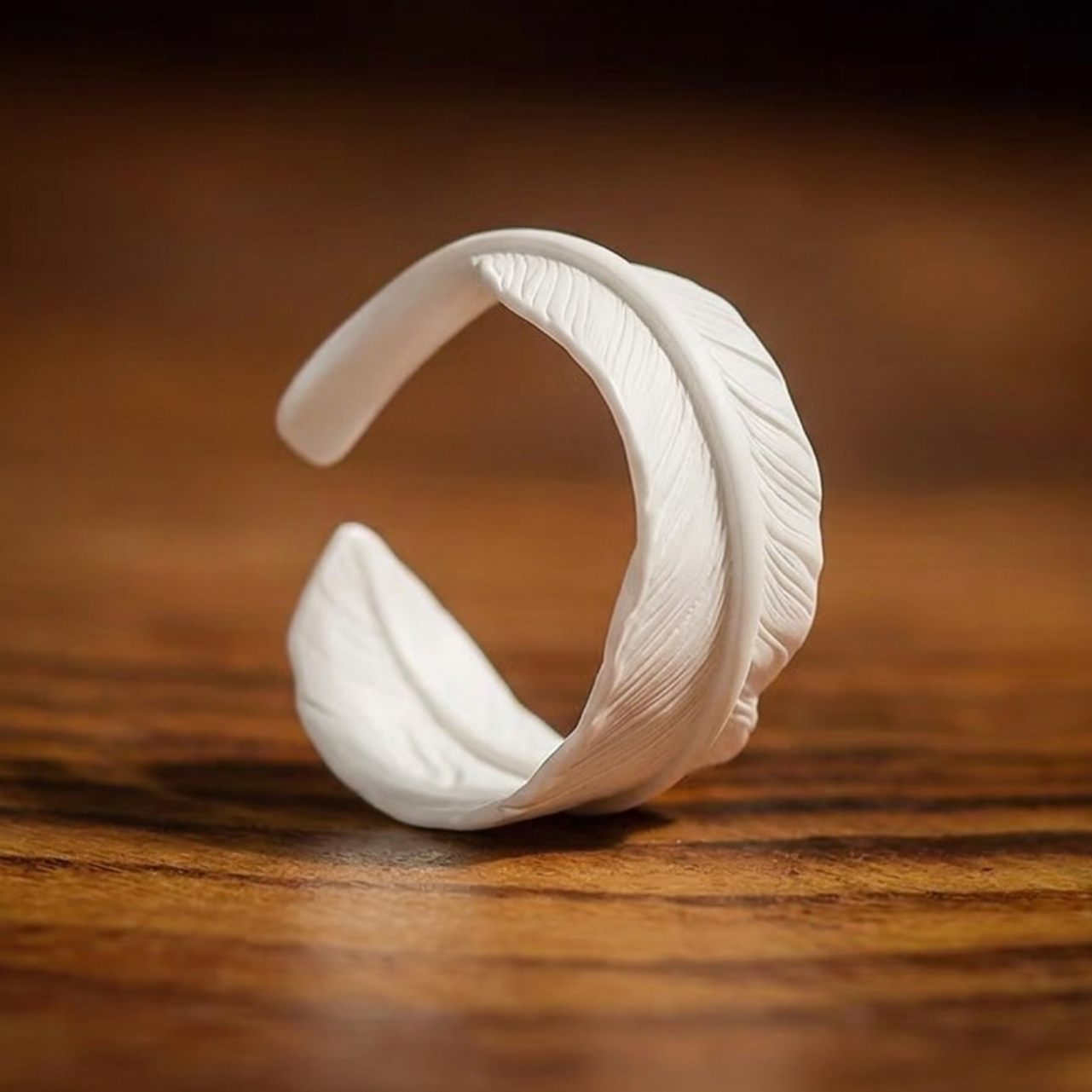 Miniatura 2 do modelo 3D Leaf Ring （fast print）
