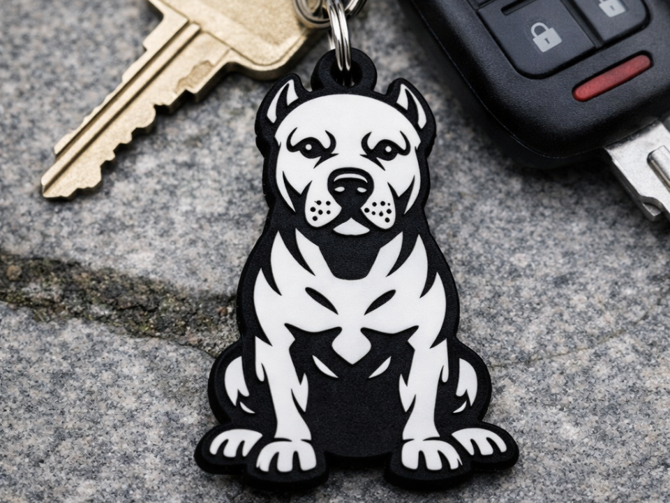 Pitbull Amstaff terrier portachiavi