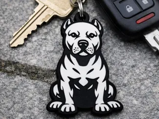 Pitbull Amstaff terrier portachiavi