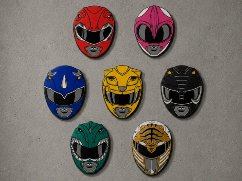 Mighty Morphin' Power Rangers - Helmets Wall Art