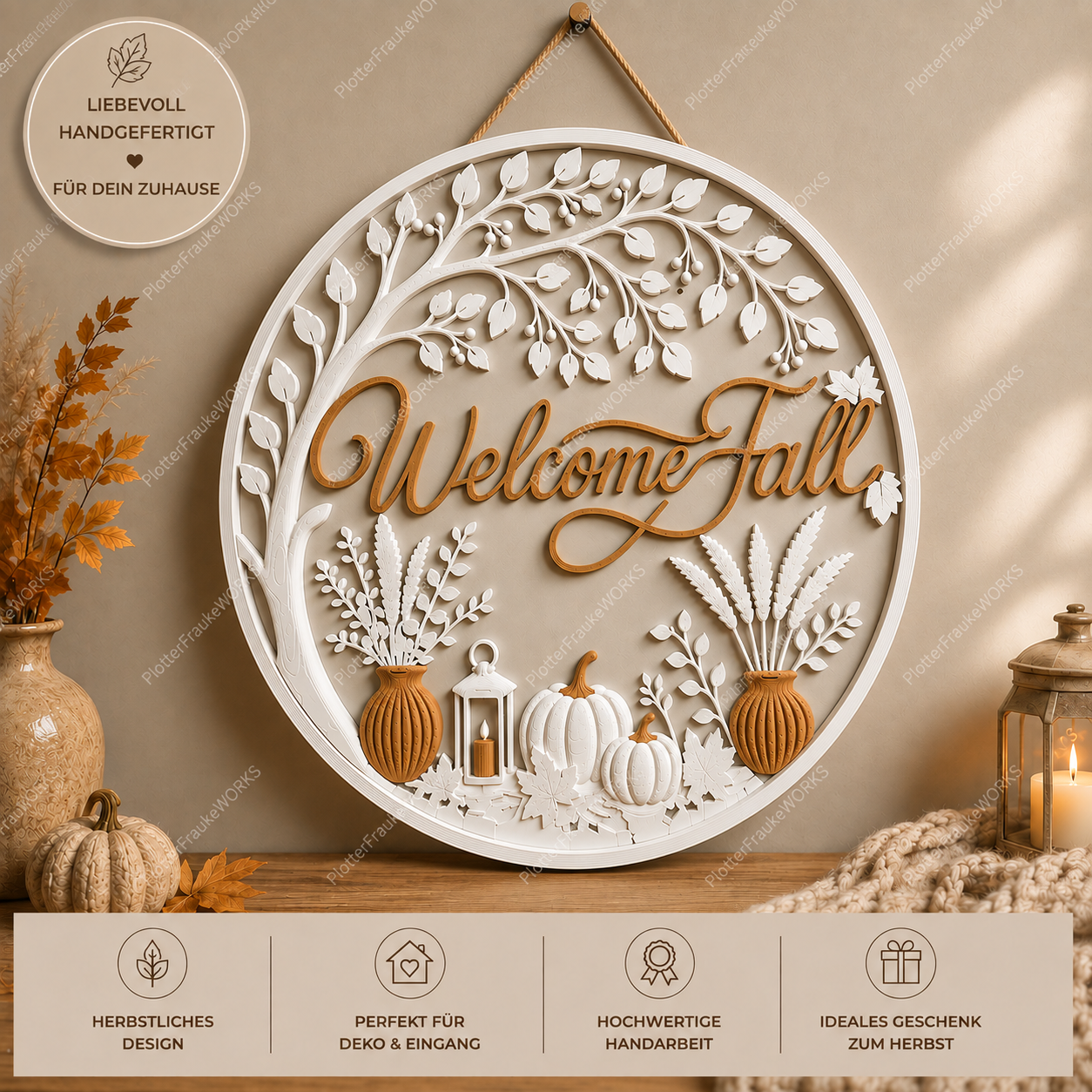 Welcome Fall - Herbstliches Tür- & Wandbild - 1
