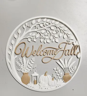 Modelo para impresión 3D: Welcome Fall - Herbstliches Tür- & Wandbild — vista de referencia 4
