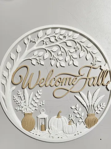 Modelo para impresión 3D: Welcome Fall - Herbstliches Tür- & Wandbild — vista de referencia 2