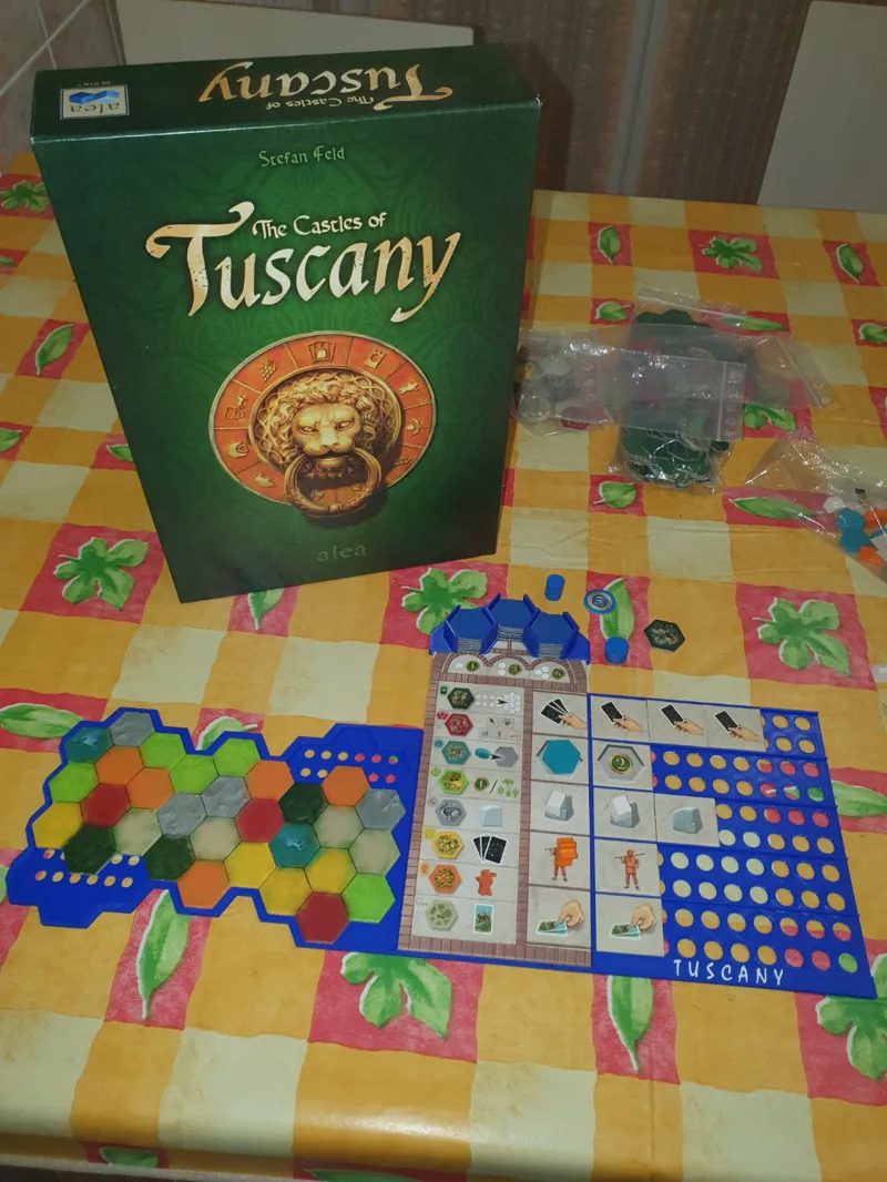 Organizer TUSCANY board game, Plancia giocatore gioco in scatola TUSCANY