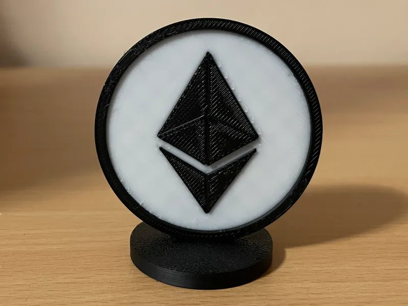 Ethereum (ETH) coin with base