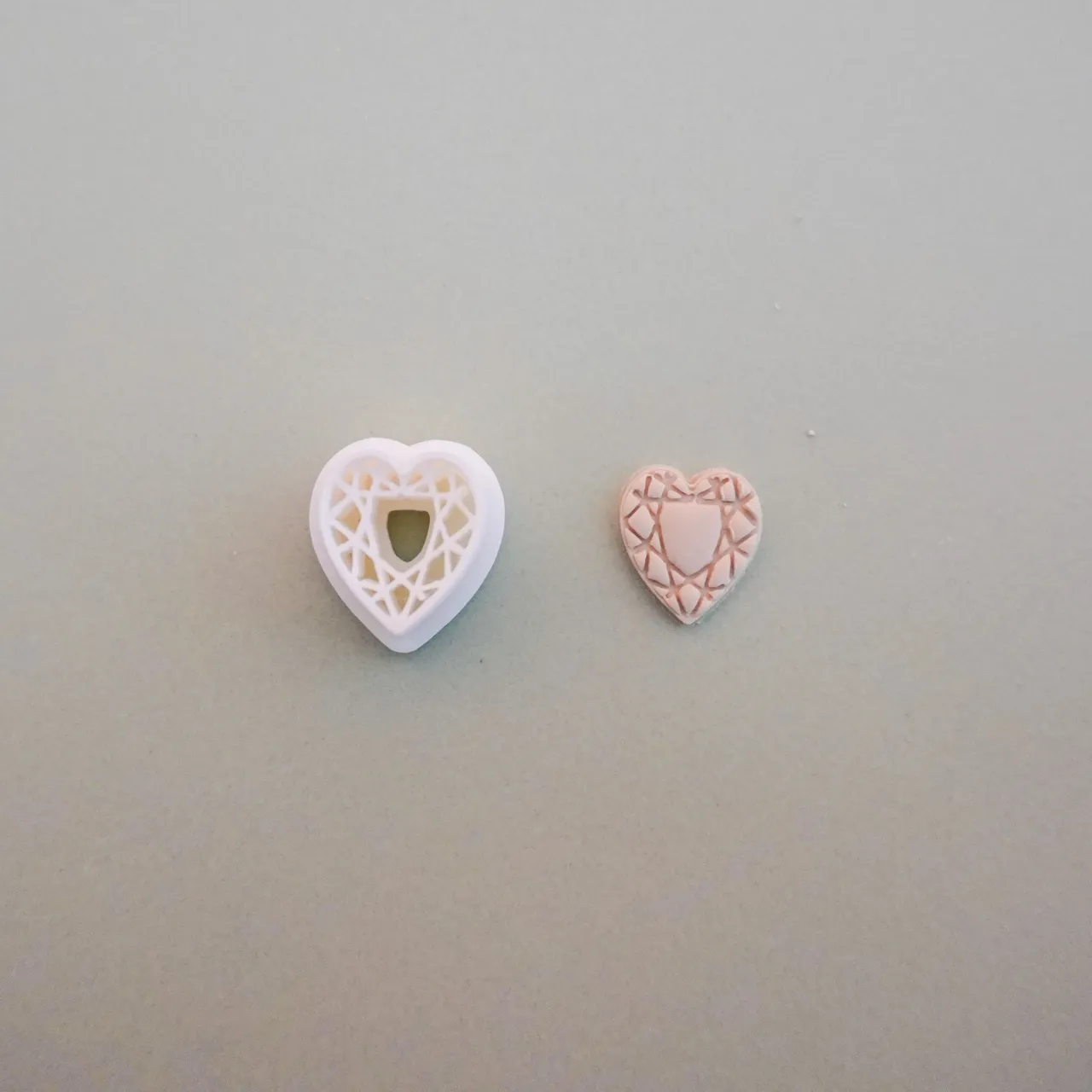 Heart Diamond Cut Clay Cutter Earrings Necklaces view 3