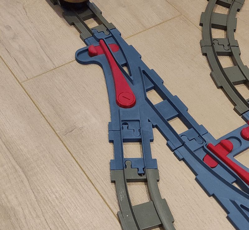 Duplo Train Track Single Straight Switch (L+R)