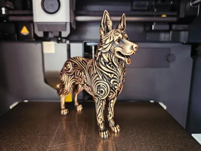 German Shepherd Dog Ornament Statuette