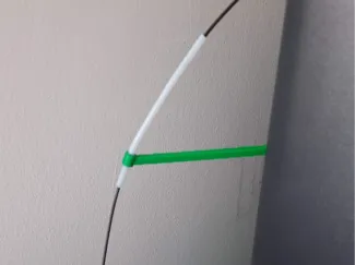 Angled filament arm/guide