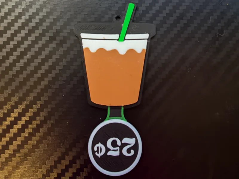 Coffee Aldi Cart Coin Keychain