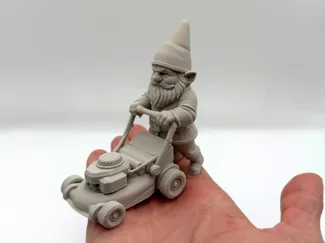 Lawn Mower Garden Gnome