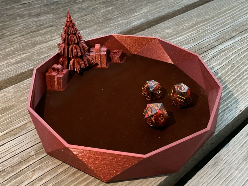 Christmas-Themed Dice Tray