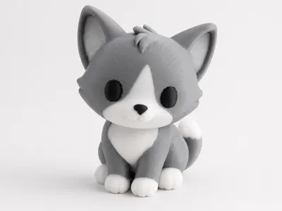 Cute Sitting Cat – Multicolor