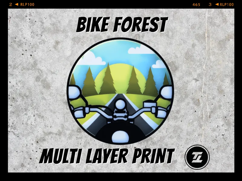 Bike Forest - Multi layer print