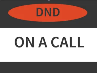 DND sign for work 