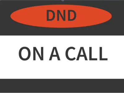 DND sign for work