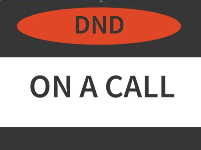 DND sign for work