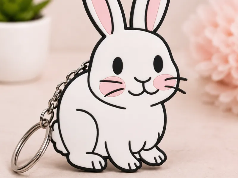 Kawaii Bunny Keychain | Rabbit | AMS | No Supports