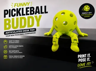 Funny Pickleball Buddy – Flexible Articulated Toy