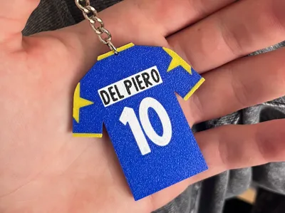 DEL PIERO 10 JUVE JERSEY KEYCHAIN 1996 - 97