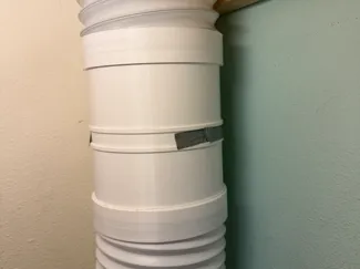 6 inch AC hose damper with fittings