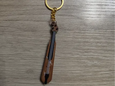 Greek Pontic Lyra Keychain - Detailed Miniature