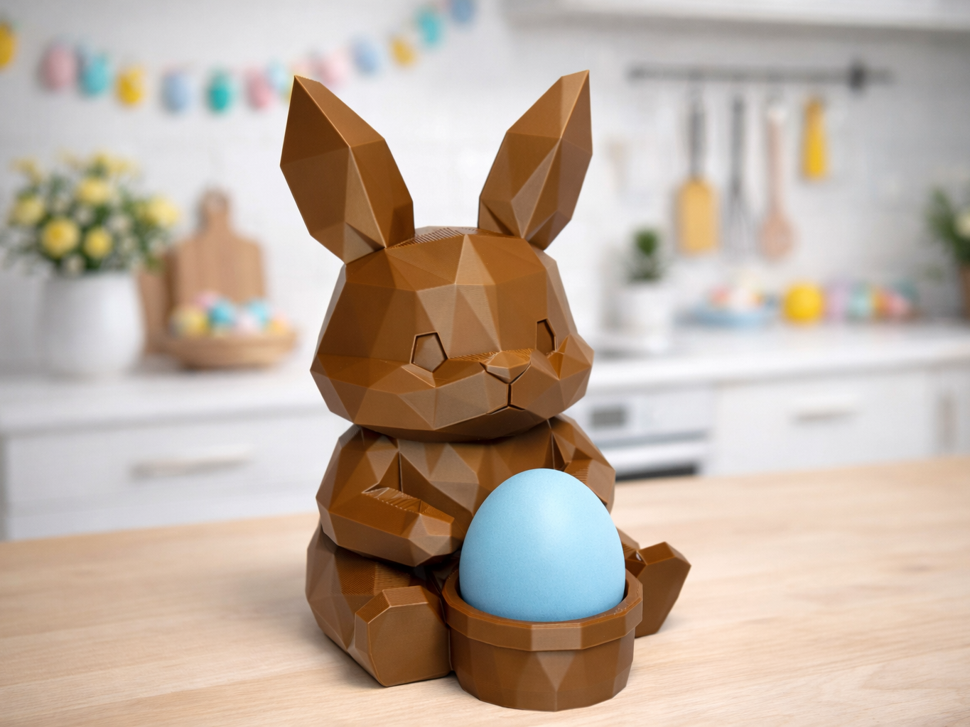 Low-Poly Easter Bunny Egg Holder