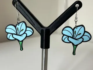 Freesia flower earrings