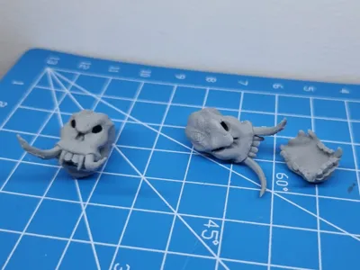 Troll Monster Skull for Miniature Base Decoration
