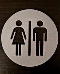 Panneau de toilettes homme et femme — photo 2