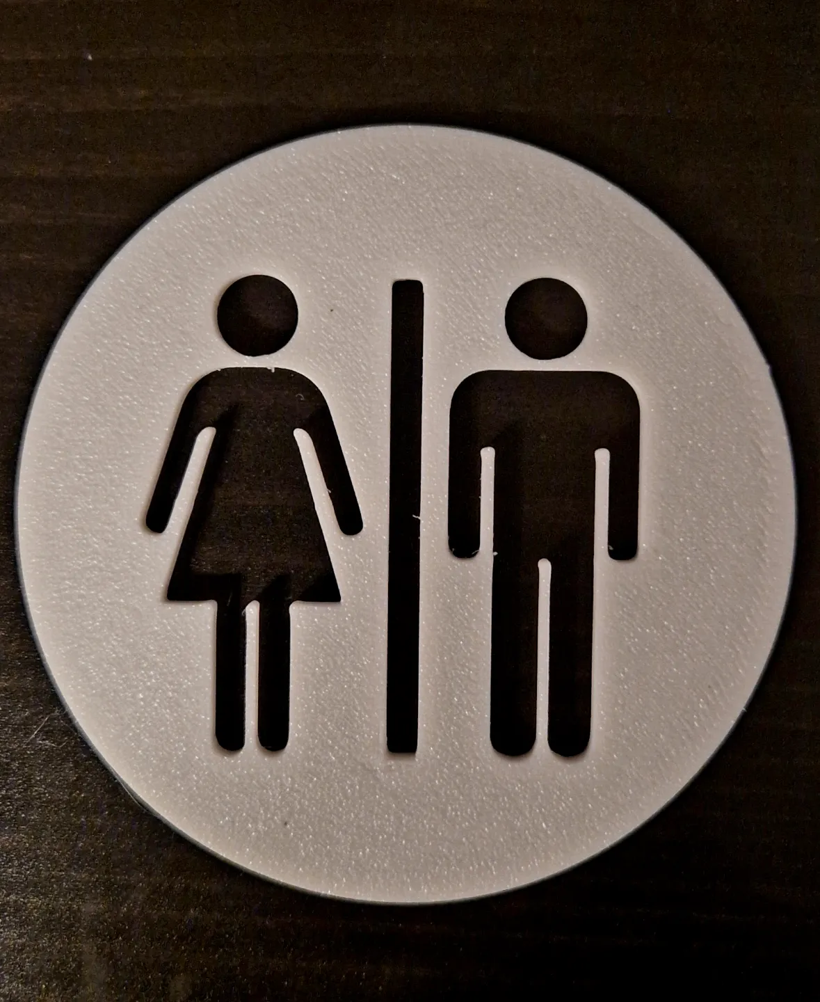Panneau de toilettes homme et femme