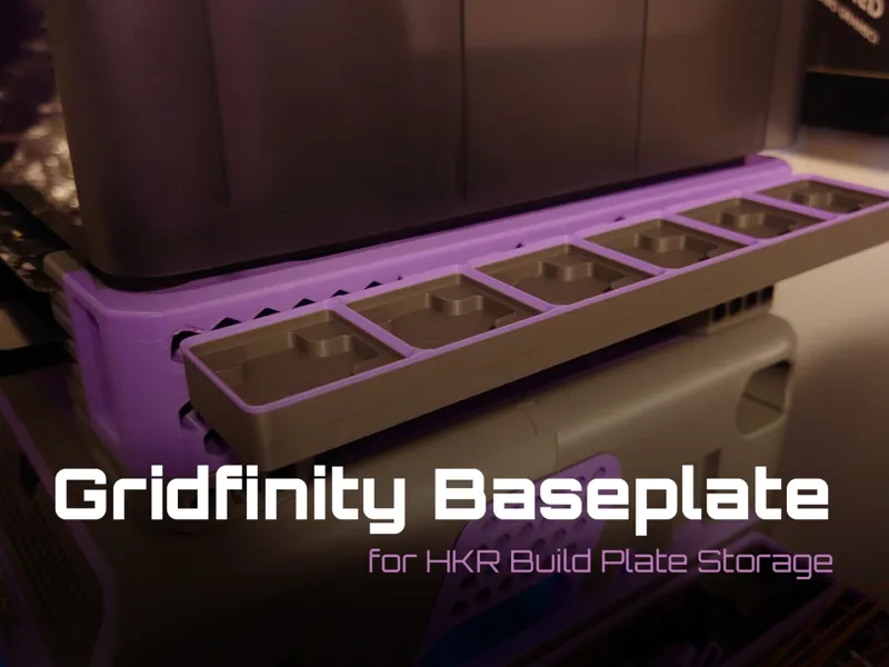 Gridfinity Baseplate for HKR Build Plate Storage