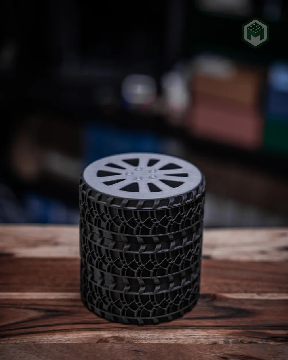 Stackable Tire Model Tread Series - Tire Stack Modular Stash Container by 3D Mieks ...
