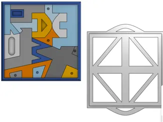 Keyboard Character and Organic Shape Puzzle