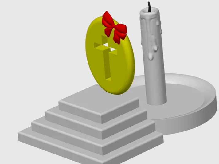 Easter candle decoration