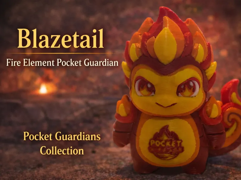 Blazetail – Fire Element Pocket Guardian
