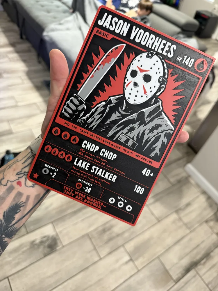 Jason Vorhees Oversized Pokemon Card - Free 3D Print Model - MakerWorld