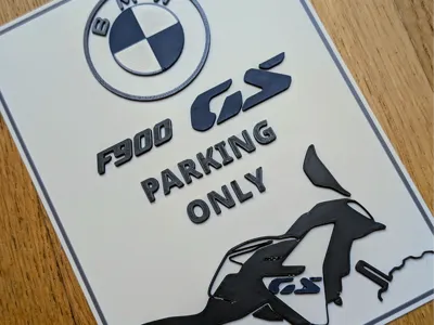 No Parking Sign except BMW F900GS