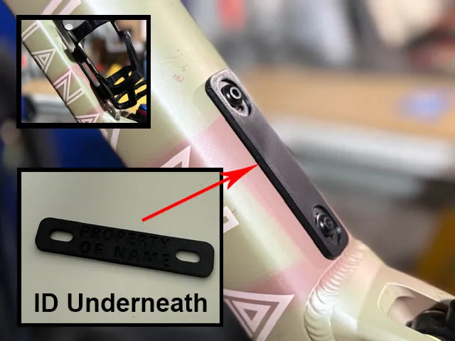 Bike Owner Bottle Cage ID Tag