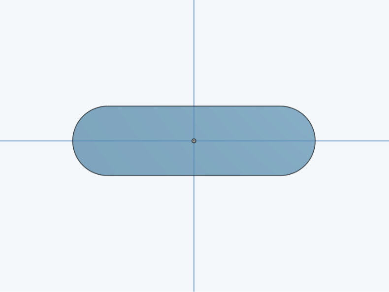 Flat Pill Shape — 2D Basic Shape (Printable STL)