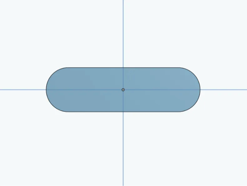 Flat Pill Shape — 2D Basic Shape (Printable STL)