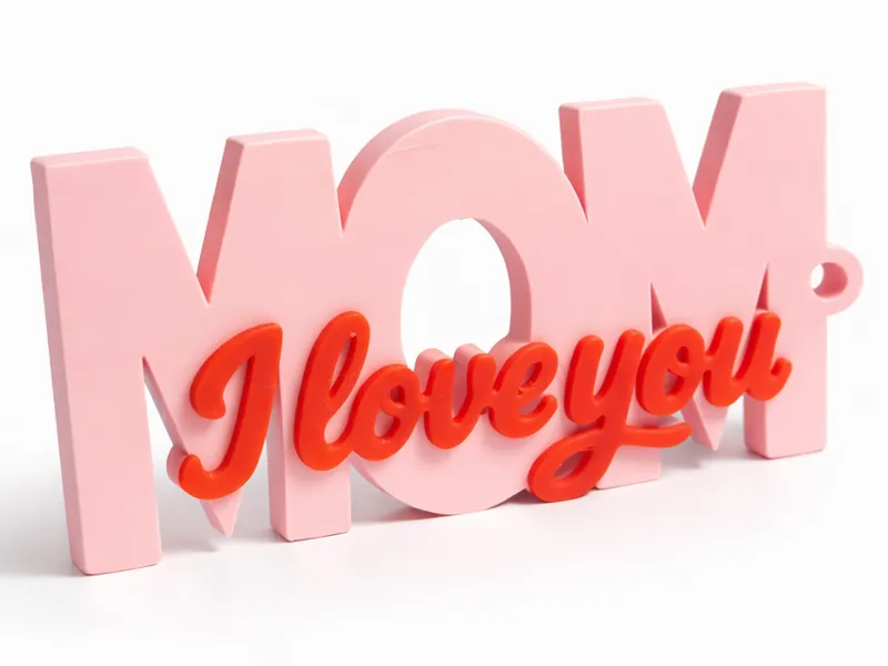 Mother’s Day Keychain for Mom - Cute 3D Print Gift