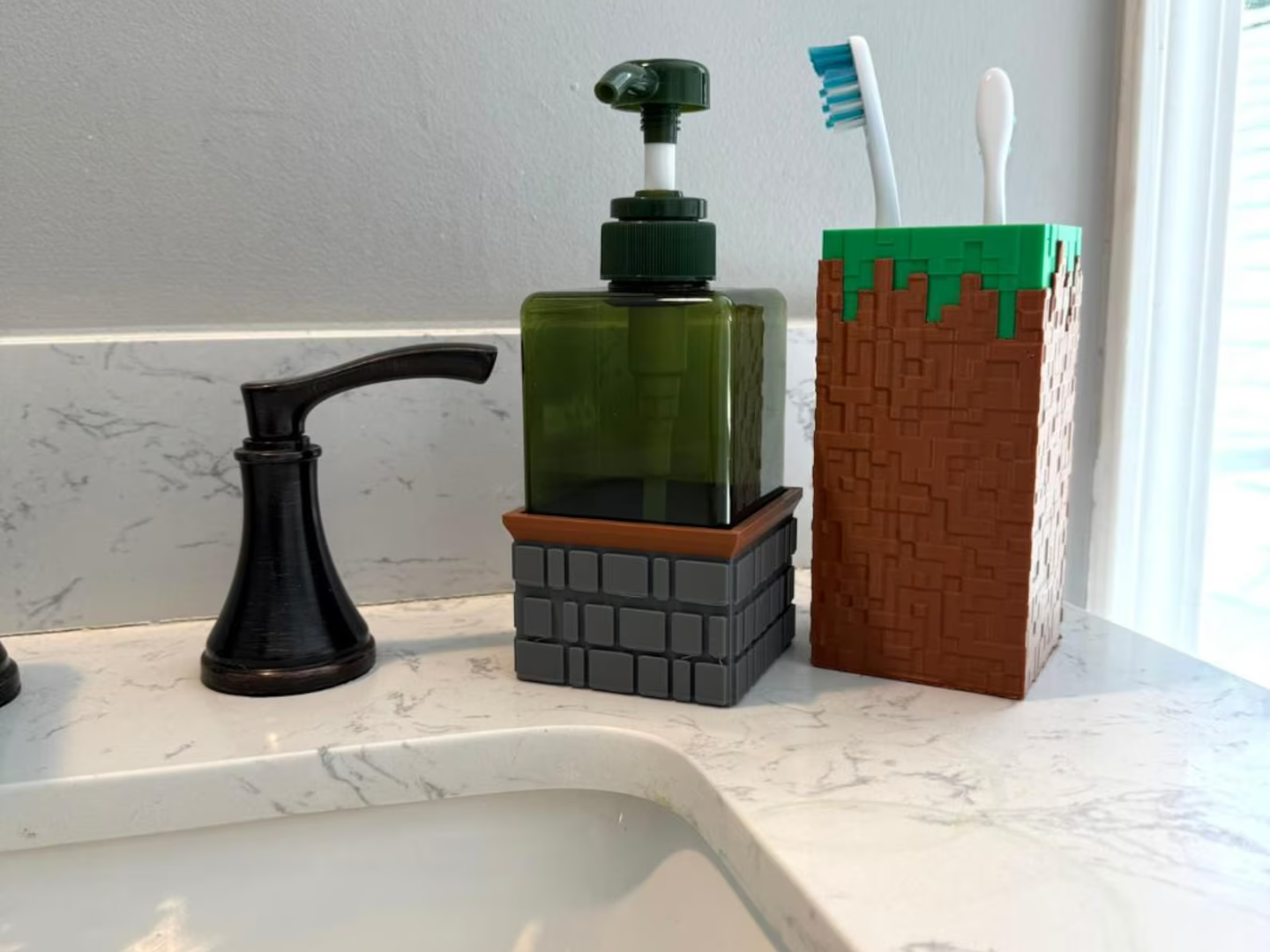 Minecraft Bathroom Set