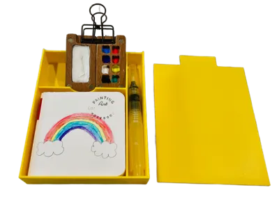 Mini Travel Water Color Paint Set Case