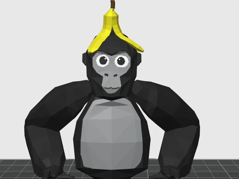 Gorilla Tag Monkey With Banana Hat