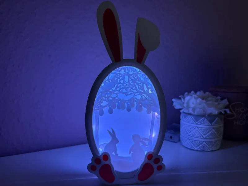 3D-Printed Easter ShadowBox with LED Lighting