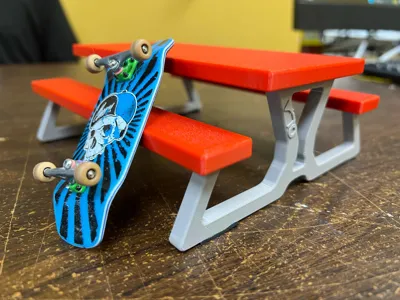 Modular Fingerboard Obstacles - Picnic Table v2.0