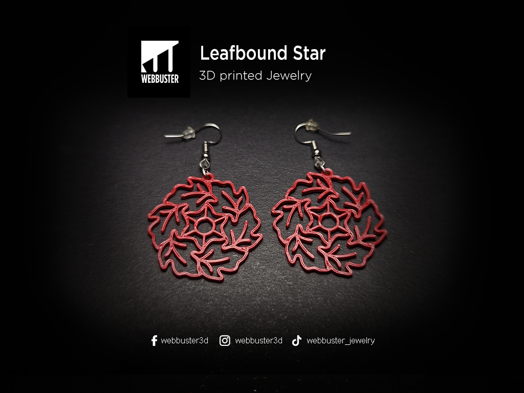Leafbound Star Earrings